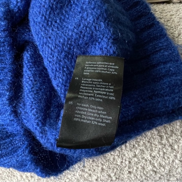 COS Cobalt Mohair Wool Cropped Sweater Vest Minimalist XS Jewel-Toned Resortwear - Picture 6 of 6